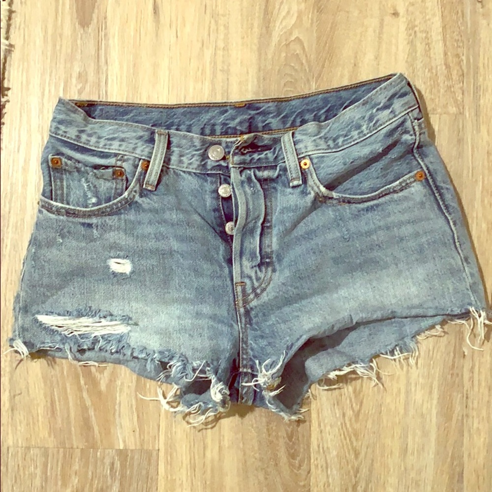 Levi 501 Distressed Shorts